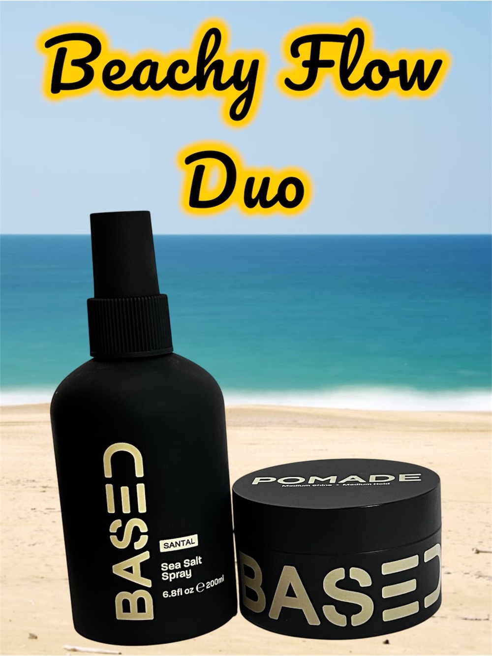 BASED BODYWORKS Beachy Flow Duo Hair Styling Set Volume Texture Matte Vegan